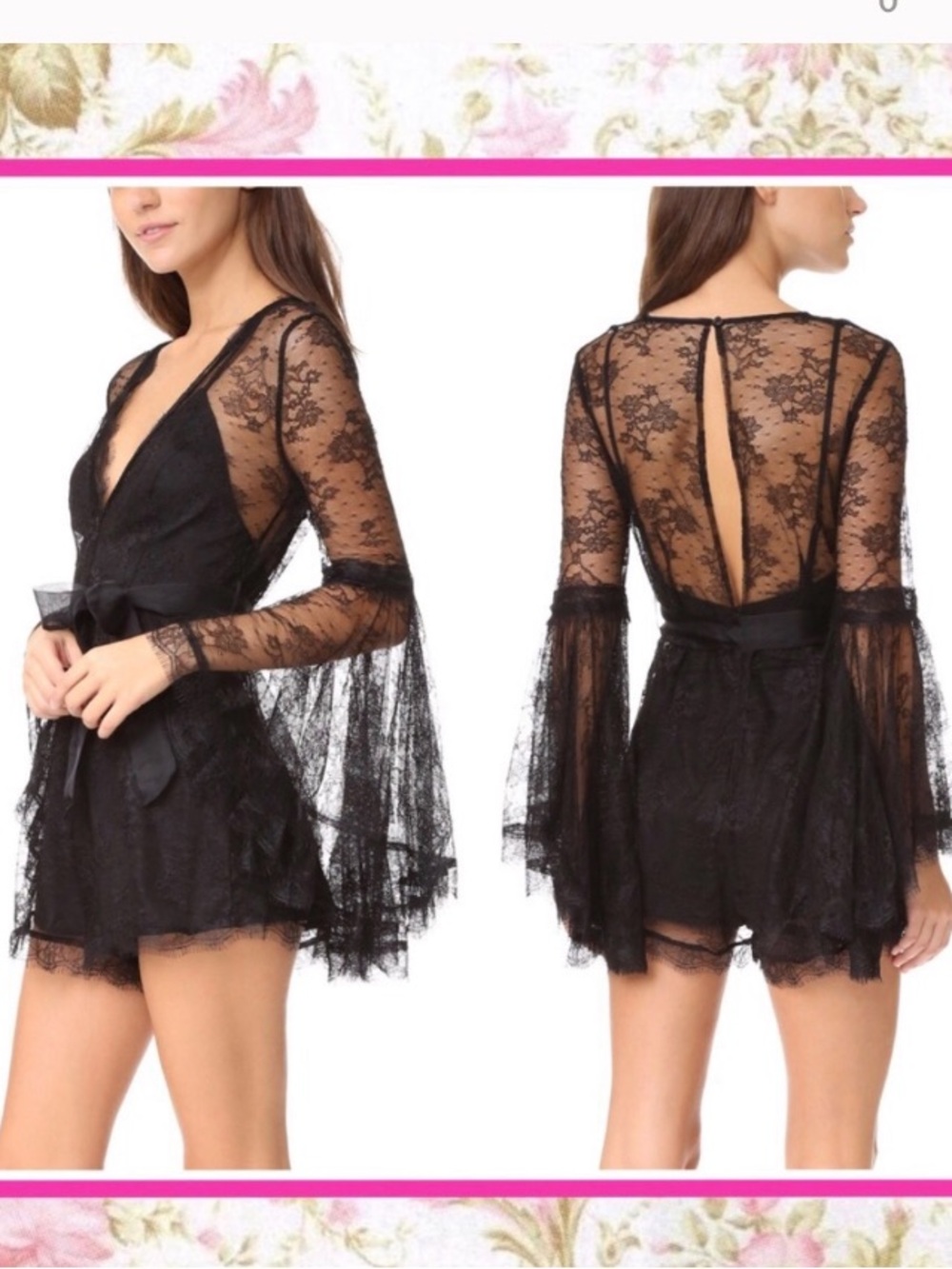 Alice McCall Gemini black lace playsuit romper 4